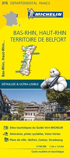 Bas-Rhin / Haut-Rhin / Territoire de Belfort - Collectif -  Michelin GF - Livre