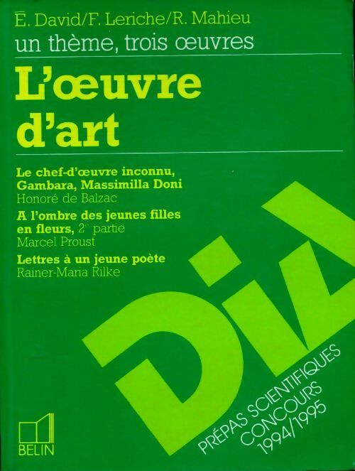 L'oeuvre d'art : Un thème trois oeuvres - Collectif -  Dia - Livre