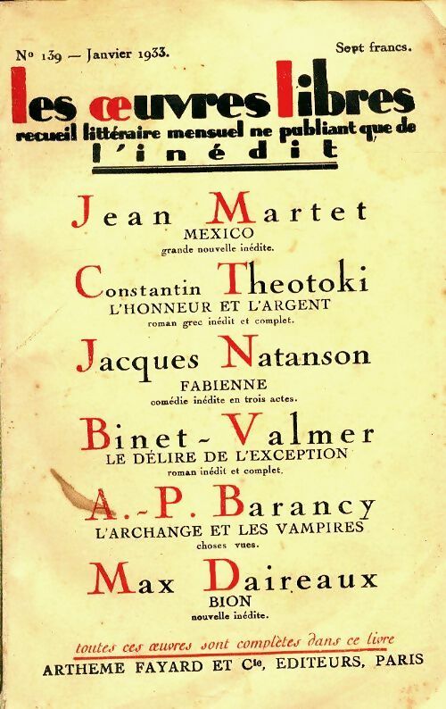 Les oeuvres libres n°139 - Collectif -  Les Oeuvres Libres - Livre