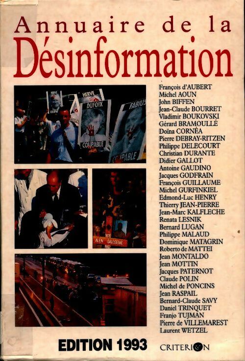 Annuaire de la désinformation 1993 - Collectif -  Criterion GF - Livre