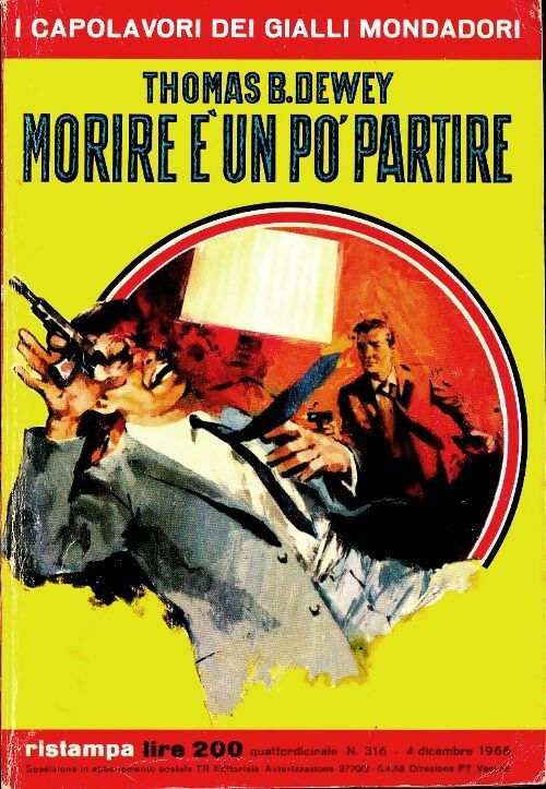 Morire e'un po'partire - Thomas B. Dewey -  Giallo Mondadori - Livre