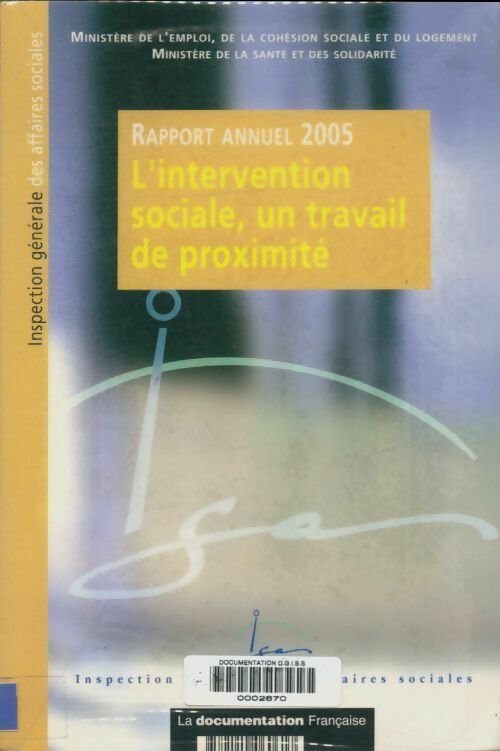 L'intervention sociale, un travail de proximité - Collectif -  Documentation française GF - Livre