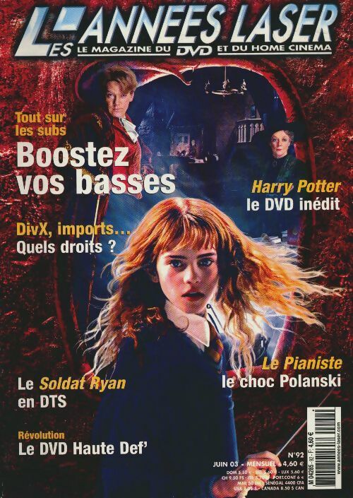 Les Années Laser  n°92 : Harry Potter le DVD inédit - Collectif -  Les Années Laser - Livre