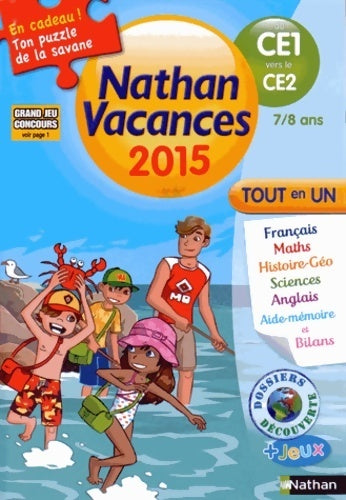 Cahier de vacances - CE1 - CE2 7 - 8 ans - Pierre Colin -  Nathan vacances - Livre