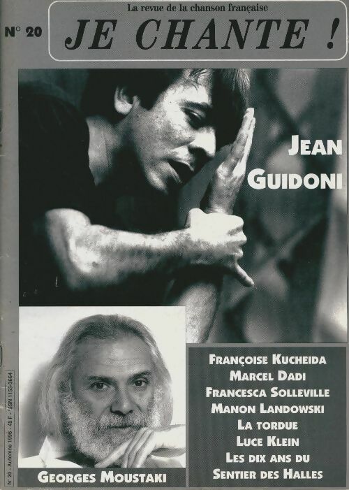 Je chante ! n°20 : Jean Guidoni - Collectif -  Je chante ! - Livre