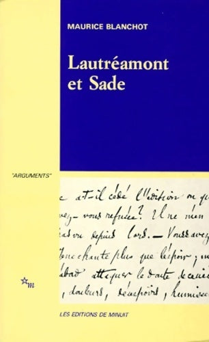 Lautréamont et Sade - Maurice Blanchot -  Arguments - Livre