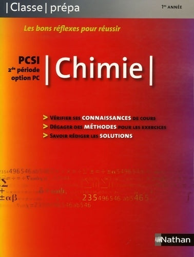 Chimie PCSI - 1ère année / Seconde période option pc - Agnès Auberlet Delle-vedove -  Classe Prépa - Livre
