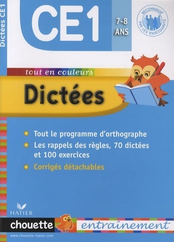 Chouette dictées CE1 - Sophie Valle -  Chouette Entraînement - Livre