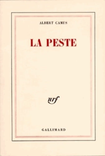 La peste - Albert Camus -  Blanche - Livre