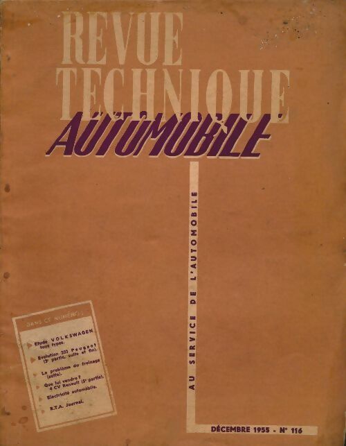 Revue technique automobile n°116 - Collectif -  Revue technique automobile - Livre