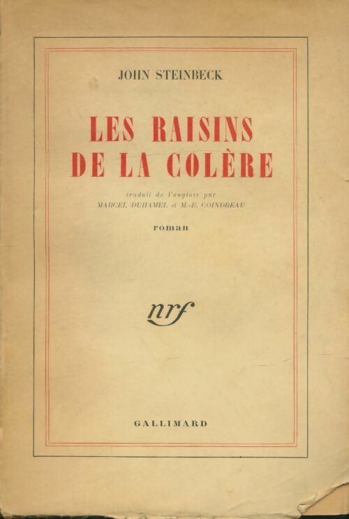 Les raisins de la colère - John Steinbeck -  Blanche - Livre