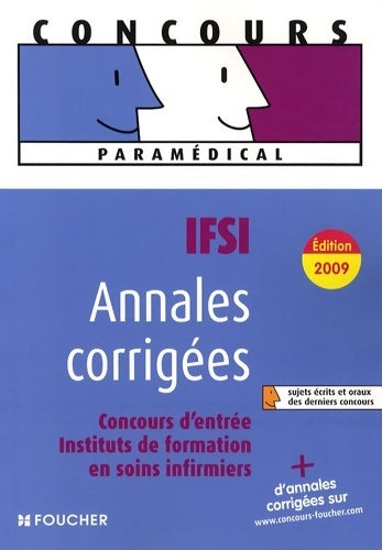IFSI annales corrigées - Valérie Béal -  Concours paramédical - Livre
