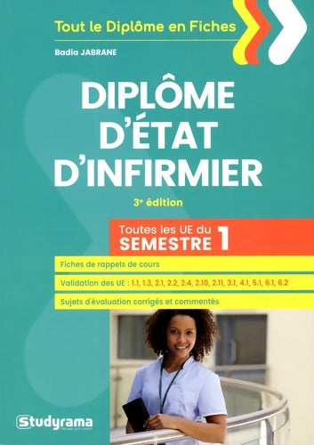 Diplôme d'état d'infirmier - Badia Jabrane -  Tout le diplôme en fiches - Livre