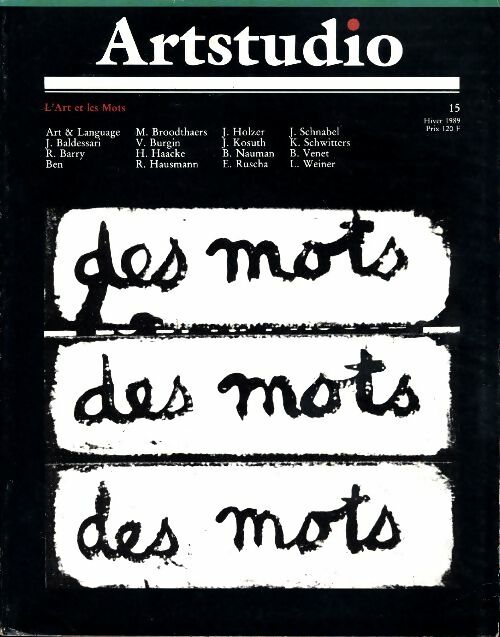 Artstudio n°15 : L'art et les mots - Collectif -  Artstudio - Livre