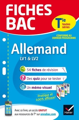 Allemand Terminale lv1 & lv2 - Michel Salenson -  Fiches bac - Livre