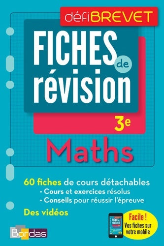 Maths 3e - Yann Gélébart -  Défibrevet - Livre