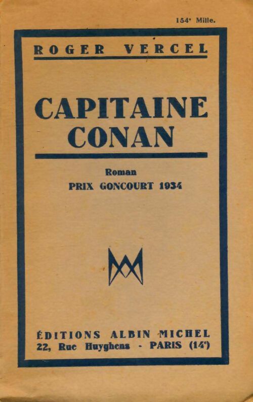 Capitaine Conan - Roger Vercel -  Albin Michel GF - Livre