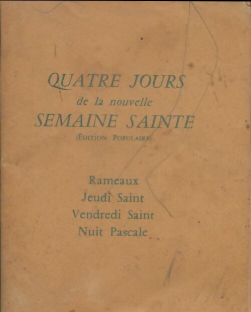 Quatre jours de la nouvelle semaine sainte - Collectif -  Brepols poche - Livre
