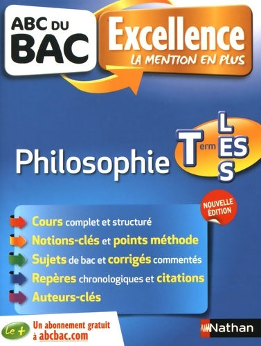 Philosophie Terminales L, ES, S - Denis Vanhoutte -  ABC du Bac Excellence - Livre