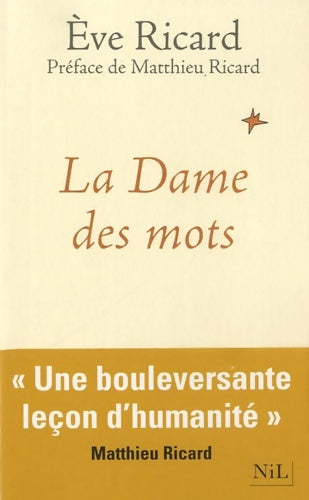 La dame des mots - Ève Ricard -  Nil GF - Livre