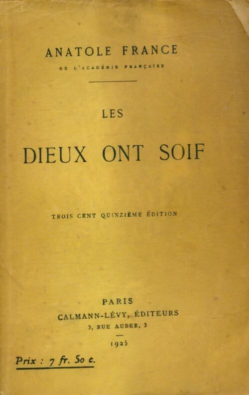 Les dieux ont soif - Anatole France -  Calmann-Lévy Poche - Livre