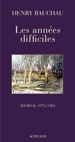 Les années difficiles : Journal (1972 - 1983) - Henry Bauchau -  Actes Sud GF - Livre