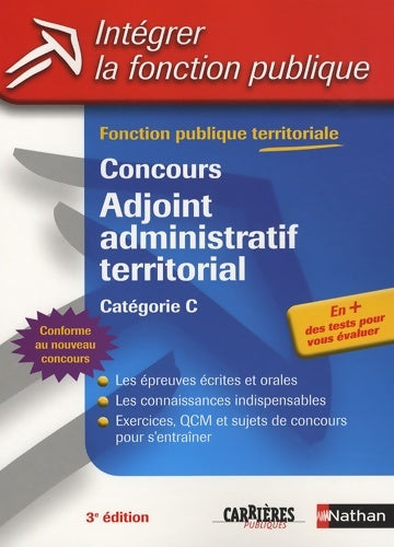Concours adjoint adm territori - Pascal Tuccinardi -  Intégrer la fonction publique - Livre