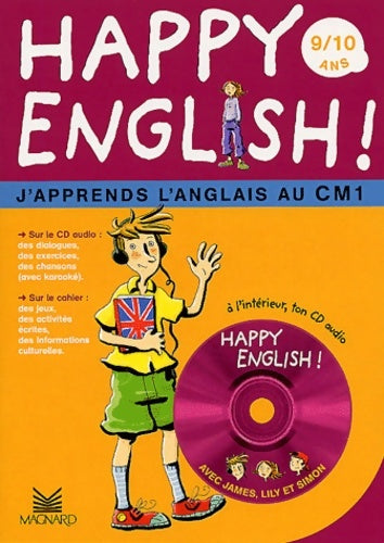 Happy english : J'apprend l'anglais au CM1 (1 livre + CD audio) - Katy Najac -  Magnard GF - Livre