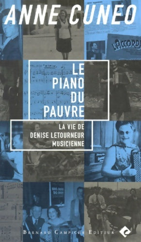 Le piano du pauvre - Anne Cuneo -  Campiche GF - Livre