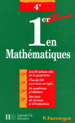 Premier en maths 4eme - Fauvergue -  1er en - Livre