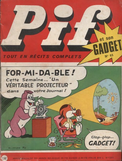 Pif Gadget n°63 - Pif n°1301 - Collectif -  Pif Gadget - Livre
