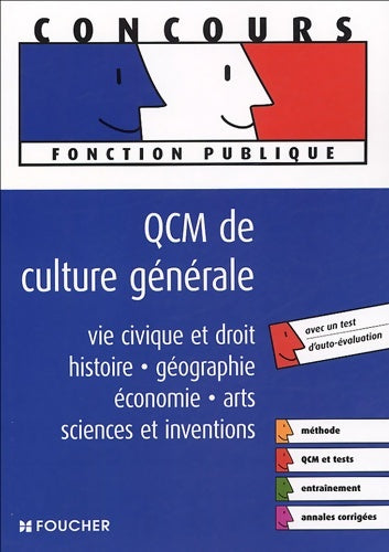 QCM de culture générale (ancienne édition) - Thierry Marquetty -  Concours fonction publique - Livre