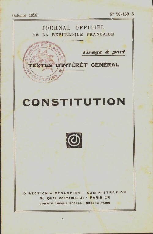 Constitution  - Collectif -  Journal officiel GF - Livre