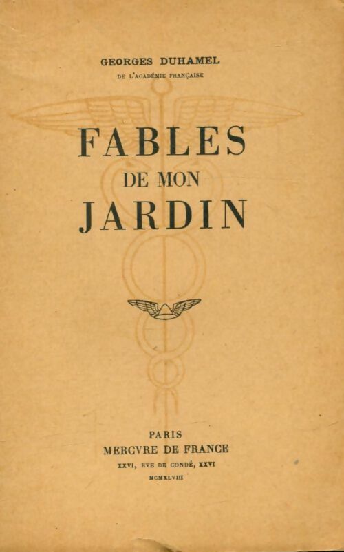 Fables de mon jardin - Georges Duhamel -  Mercure GF - Livre