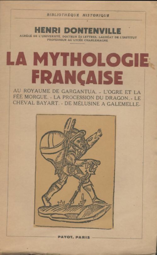 Mythologie française - Henri Dontenville -  Bibliothèque historique - Livre