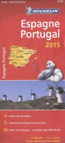 Carte nationale Espagne Portugal 2015 - Michelin -  National - Livre