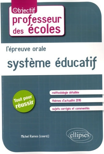 L'Épreuve orale système Éducatif - Carole Asdih -  Objectif professeur des écoles - Livre