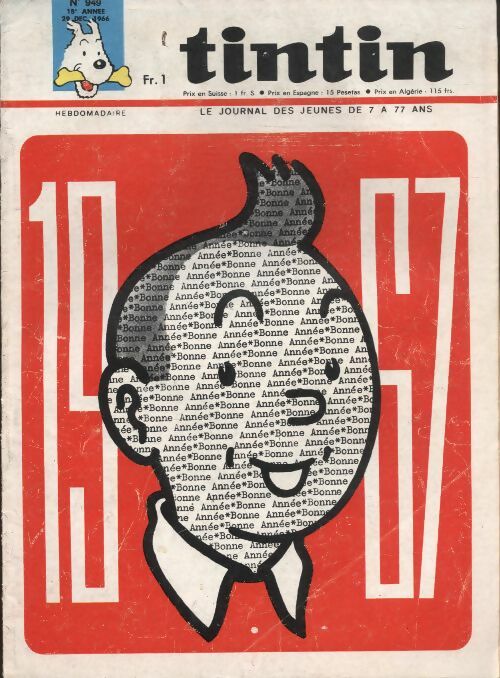Tintin n°949 : Bonne année 1967 - Collectif -  Tintin (revue) - Livre