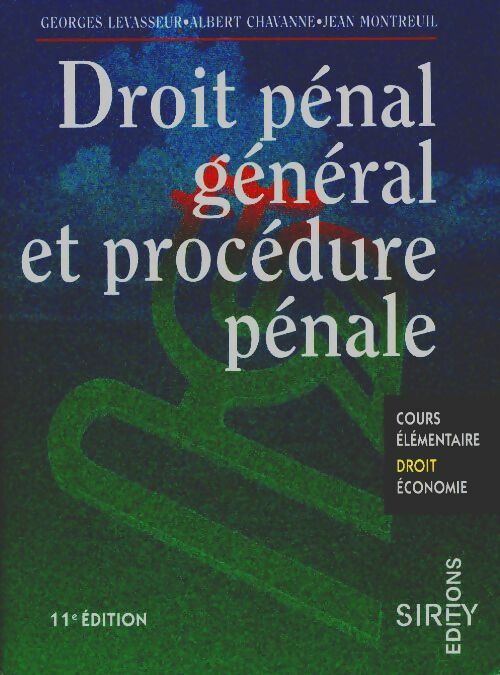 Droit pénal général et procédure pénale - Georges Levasseur -  Dalloz - Livre