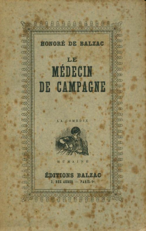 Le médecin de campagne - Honoré De Balzac -  Balzac poches divers - Livre