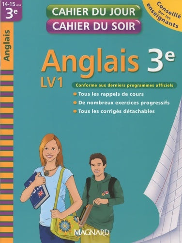 Anglais 3e LV1 - Nicole De Vannoise -  Cahier du jour, cahier du soir - Livre