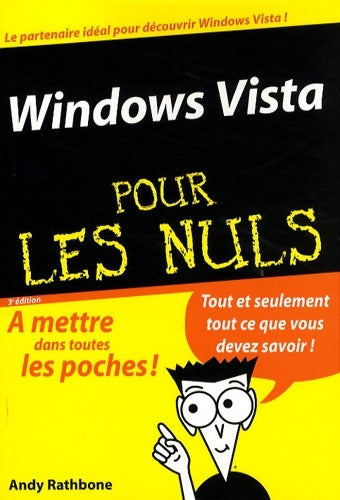 Windows vista poc pr nuls 3ed - Andy Rathbone -  Pour les nuls - Livre
