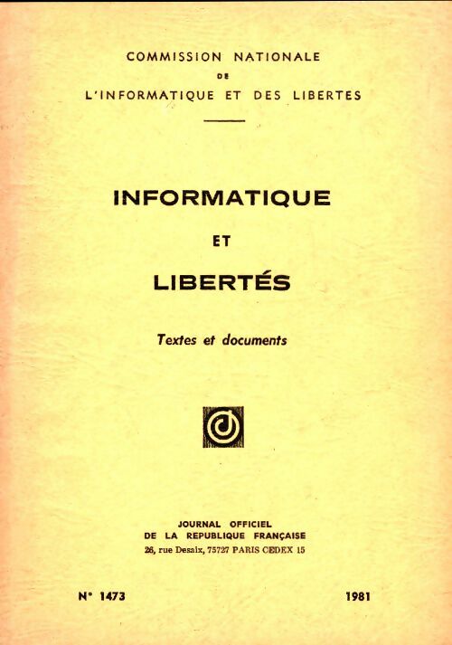Informatique et libertés - Collectif -  Journal officiel GF - Livre