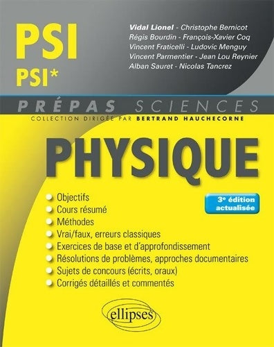 Physique psi/psi*  - Christophe Bernicot -  Ellipses GF - Livre