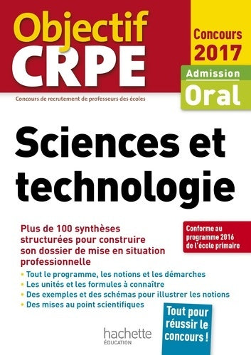 CRPE en fiches : Sciences et technologie - 2017 - Jack Guichard -  Objectif CRPE - Livre