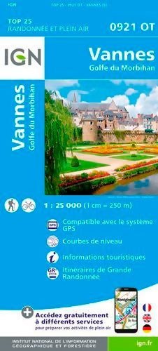 Vannes - golfe du Morbihan - Collectif -  Cartes Top 25 IGN - Livre