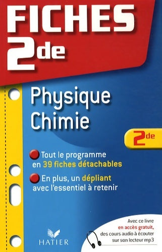 Fiches bac physique-chimie Seconde - Patrice Brossard -  Fiches Seconde - Livre