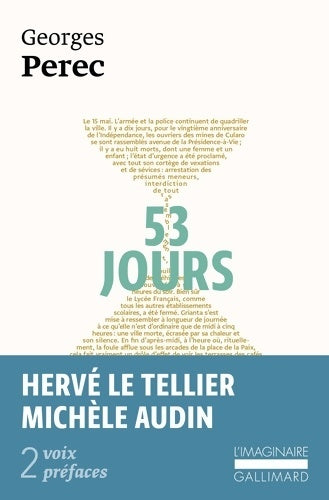 53 jours - Georges Perec -  L'Imaginaire - Livre