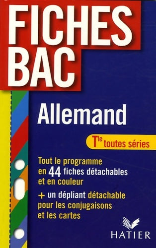 Fiches bac allemand Terminale toutes séries - Michel Salenson -  Fiches Bac - Livre