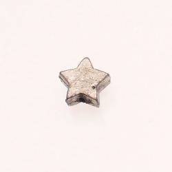 Perle en métal breloque forme étoile Ø10mm couleur Argent (x 1)